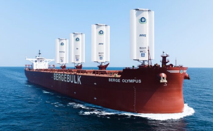 berge-bulk-launches-cargo-ship-using-wind-assisted-propulsion-to-cut-emissions-–-esg-today